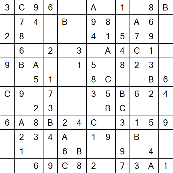 Sudoku 12x12 - Simple