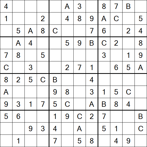 Sudoku 12x12 - Simple