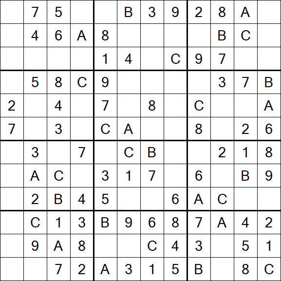Sudoku 12x12 - Simple