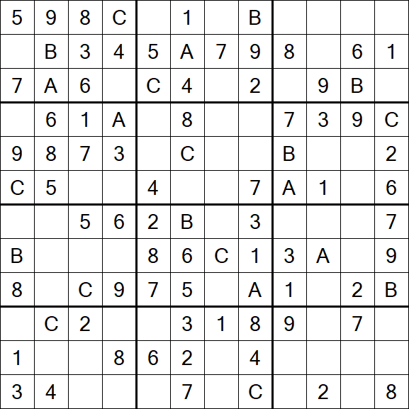 Sudoku 12x12 - Simple