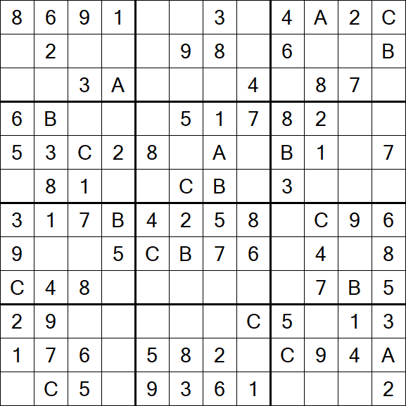 Sudoku 12x12 - Simple