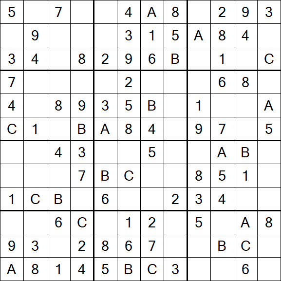 Sudoku 12x12 - Simple