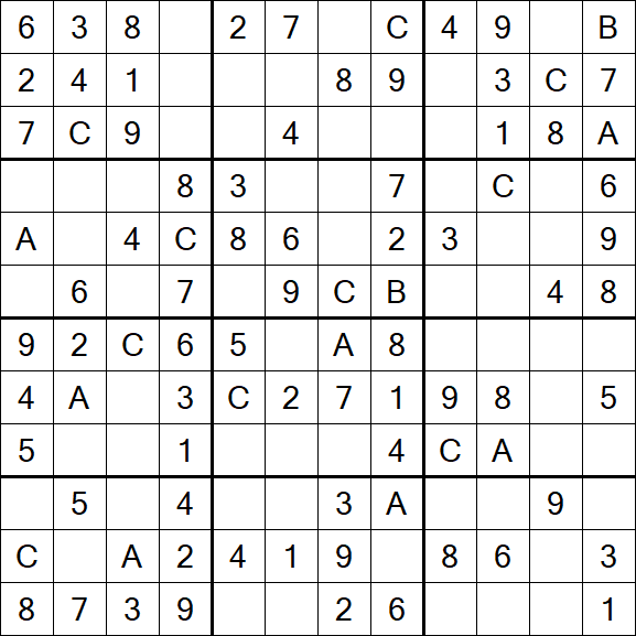 Sudoku 12x12 - Simple