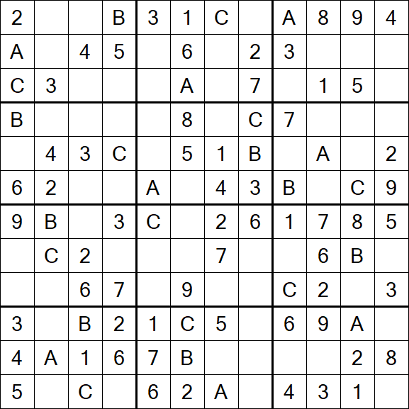 Sudoku 12x12 - Simple
