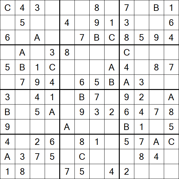 Sudoku 12x12 - Simple
