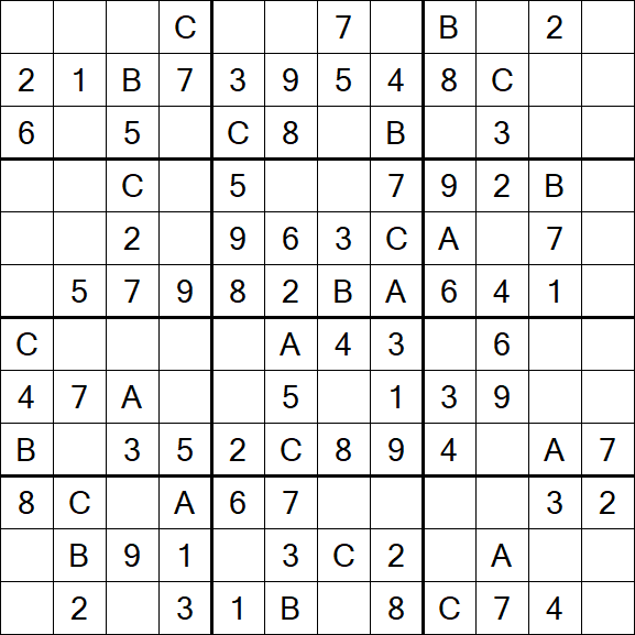 Sudoku 12x12 - Simple