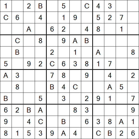 Sudoku 12x12 - Simple