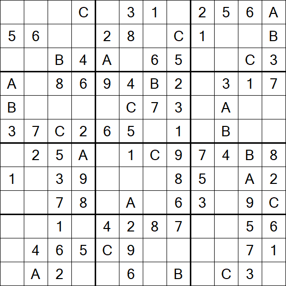 Sudoku 12x12 - Simple