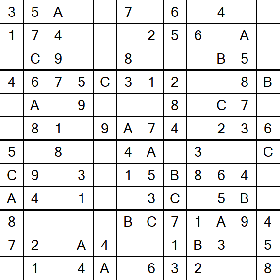 Sudoku 12x12 - Simple