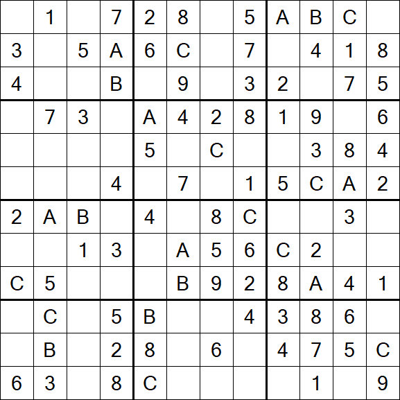 Sudoku 12x12 - Simple