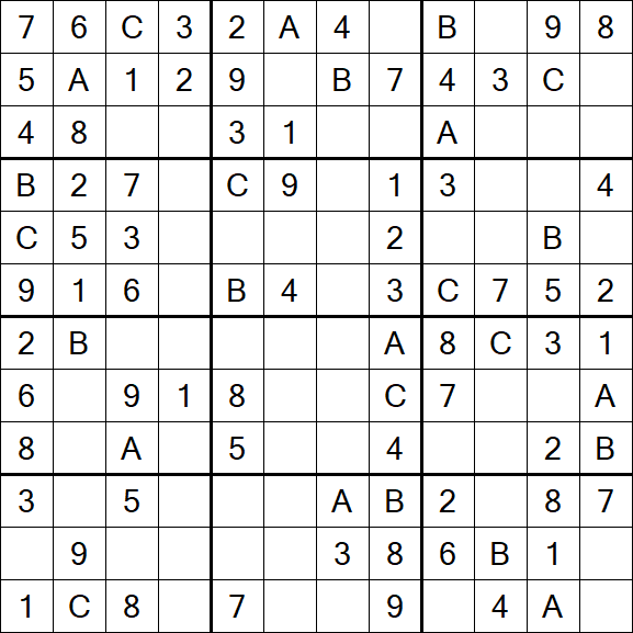 Sudoku 12x12 - Simple