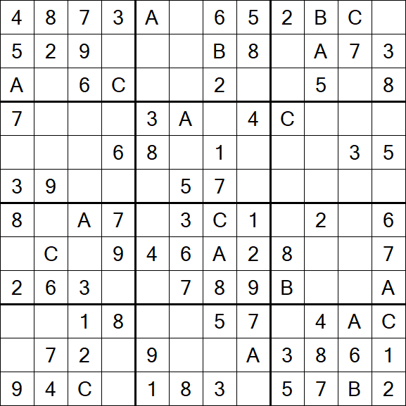 Sudoku 12x12 - Simple