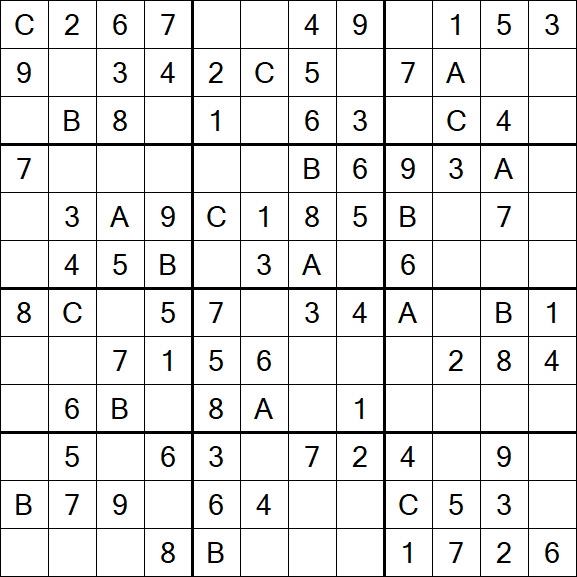 Sudoku 12x12 - Simple