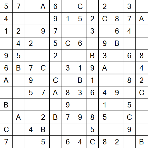 Sudoku 12x12 - Simple