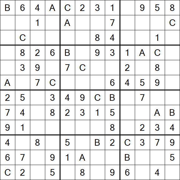Sudoku 12x12 - Simple