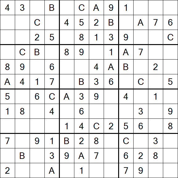 Sudoku 12x12 - Einfach