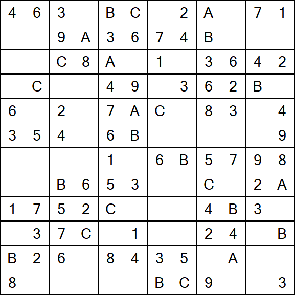 Sudoku 12x12 - Simple