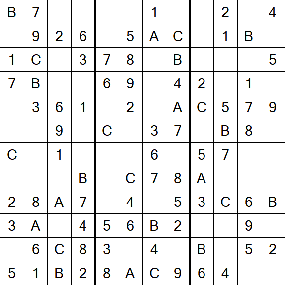 Sudoku 12x12 - Simple