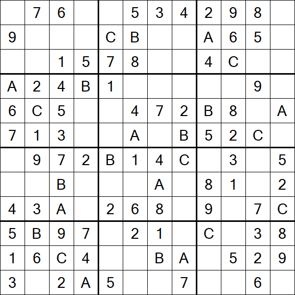 Sudoku 12x12 - Simple