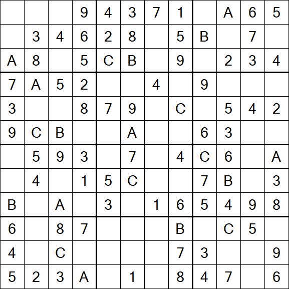 Sudoku 12x12 - Simple