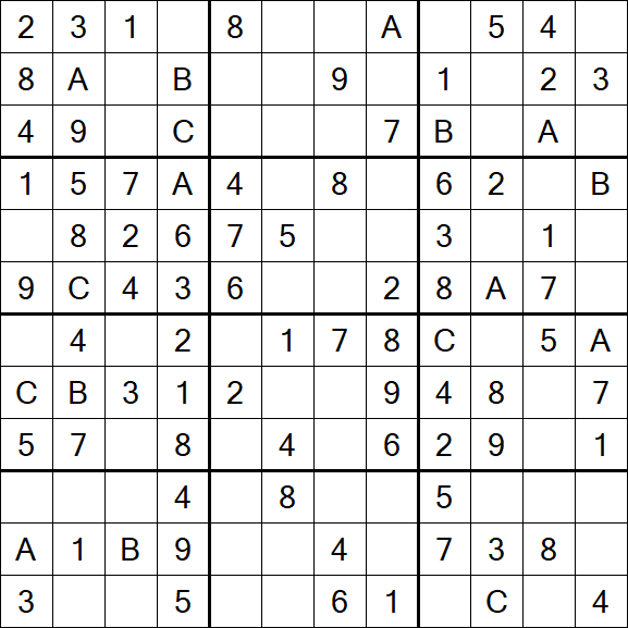 Sudoku 12x12 - Simple