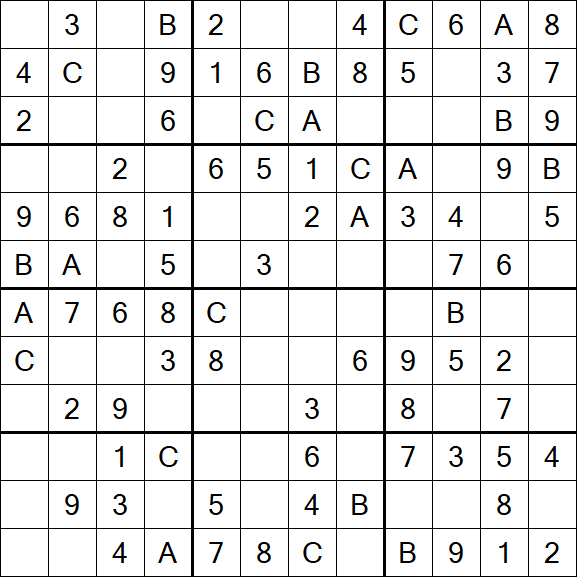 Sudoku 12x12 - Fácil