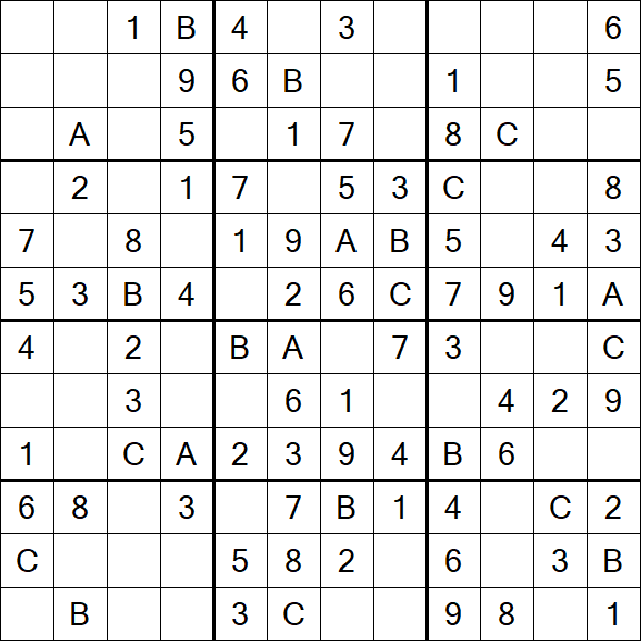 Sudoku 12x12 - Simple