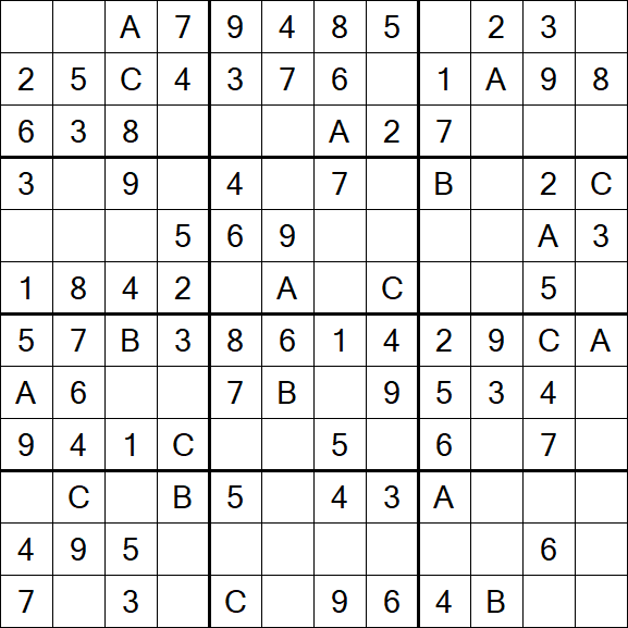 Sudoku 12x12 - Simple