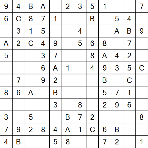 Sudoku 12x12 - Simple