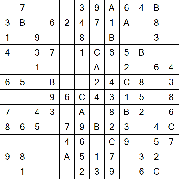 Sudoku 12x12 - Simple