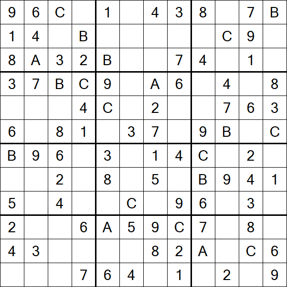 Sudoku 12x12 - Fácil