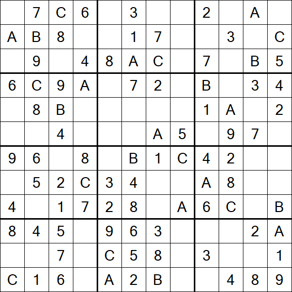 Sudoku 12x12 - Simple