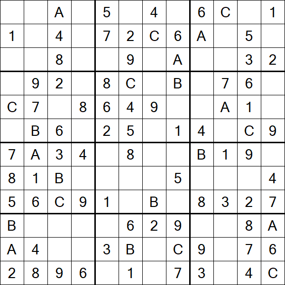 Sudoku 12x12 - Einfach