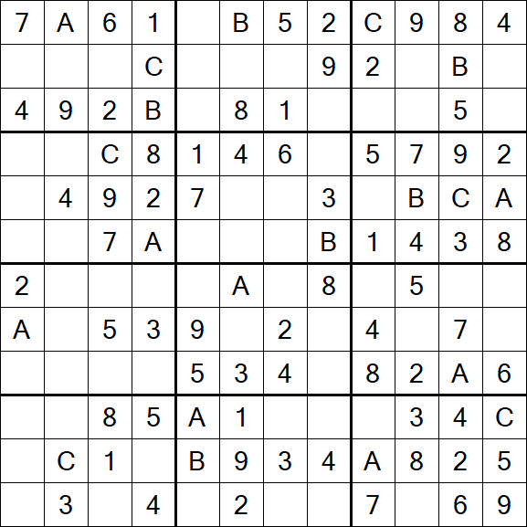 Sudoku 12x12 - Fácil