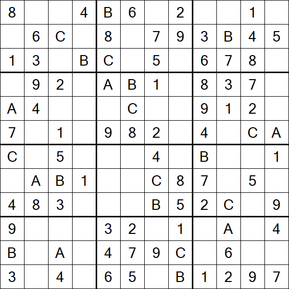 Sudoku 12x12 - Einfach