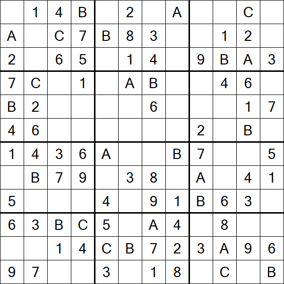 Sudoku 12x12 - Fácil