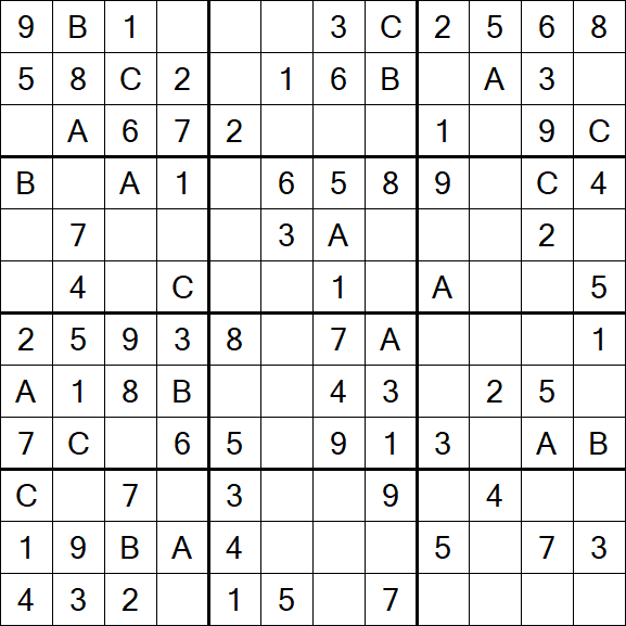 Sudoku 12x12 - Einfach