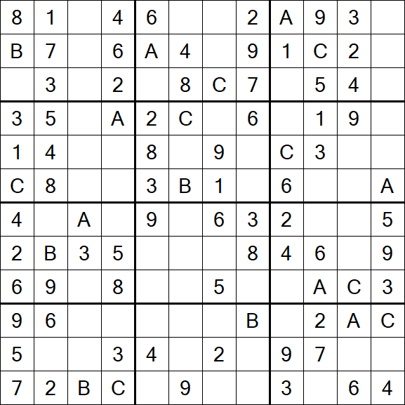 Sudoku 12x12 - Fácil