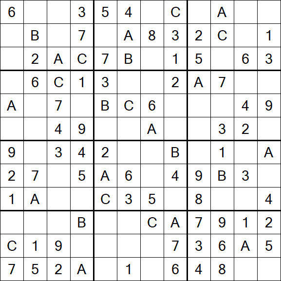 Sudoku 12x12 - Einfach