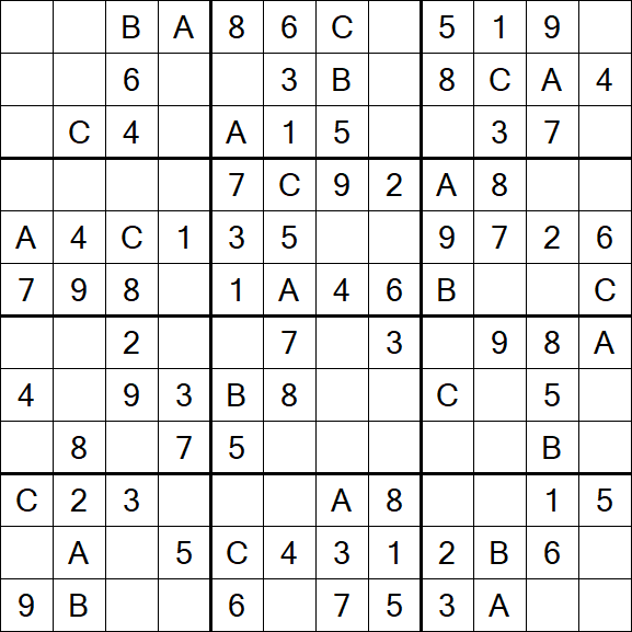 Sudoku 12x12 - Einfach