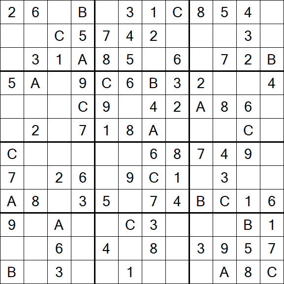 Sudoku 12x12 - Einfach