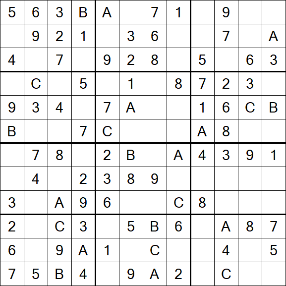 Sudoku 12x12 - Fácil