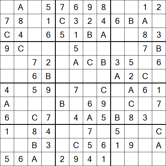 Sudoku 12x12 - Easy