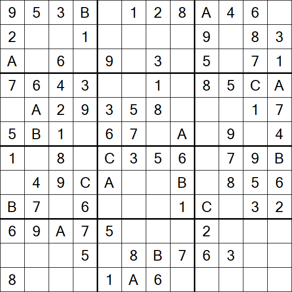 Sudoku 12x12 - Fácil
