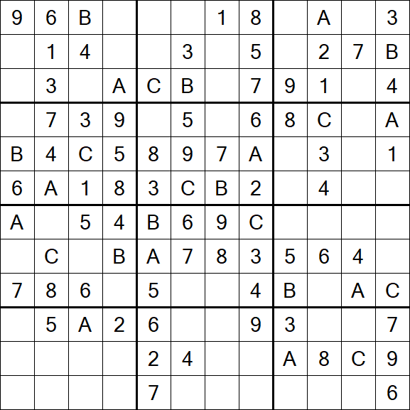 Sudoku 12x12 - Fácil