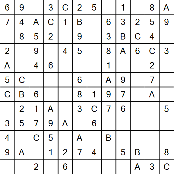 Sudoku 12x12 - Easy