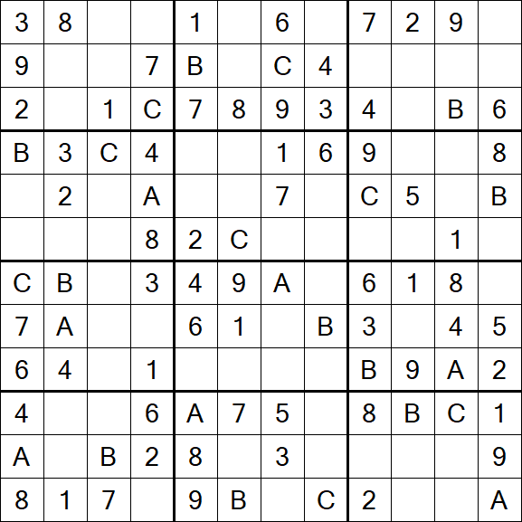 Sudoku 12x12 - Simple