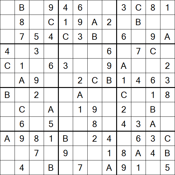 Sudoku 12x12 - Fácil