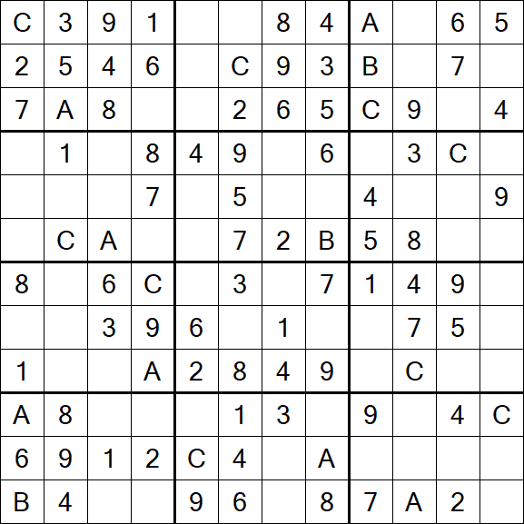 Sudoku 12x12 - Simple