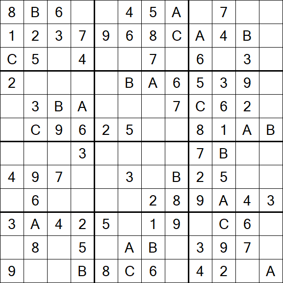 Sudoku 12x12 - Simple